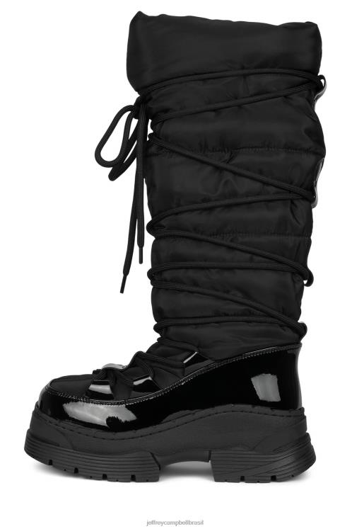 Jeffrey Campbell mulheres B0VBD716 preto botas joelho a coxa neve-ok