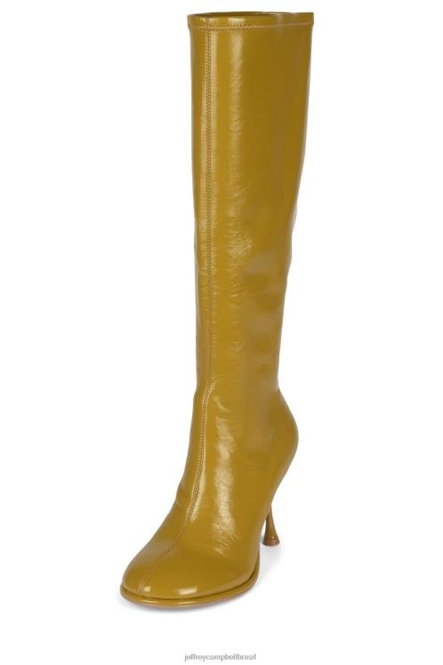 Jeffrey Campbell mulheres B0VBD720 patente de rugas chartreuse botas joelho a coxa oblíquos-k