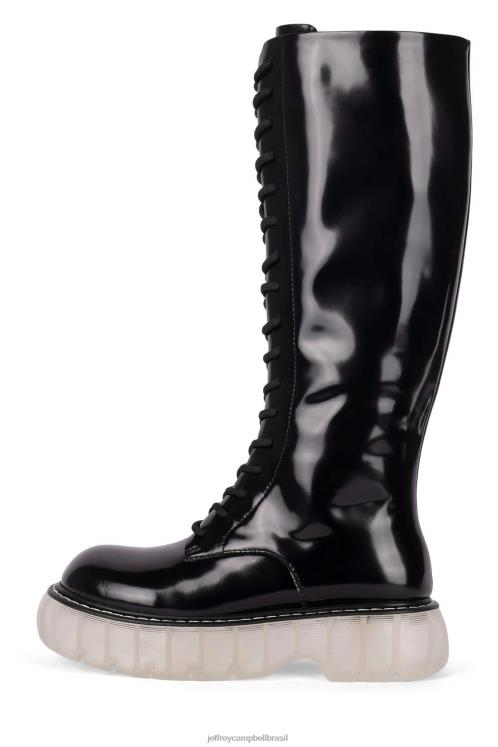Jeffrey Campbell mulheres B0VBD729 caixa preta limpa botas joelho a coxa espião-lu