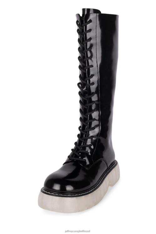 Jeffrey Campbell mulheres B0VBD729 caixa preta limpa botas joelho a coxa espião-lu