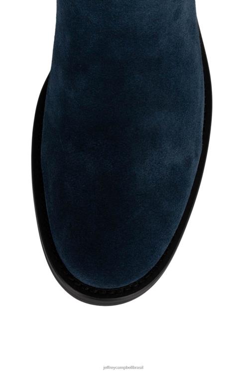 Jeffrey Campbell mulheres B0VBD731 camurça azul marinho botas joelho a coxa ryding