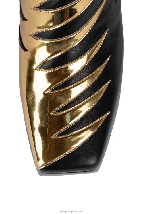 Jeffrey Campbell mulheres B0VBD735 ouro Preto botas joelho a coxa beije isso