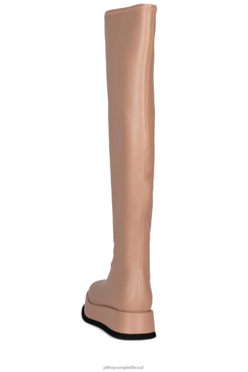 Jeffrey Campbell mulheres B0VBD750 bege botas joelho a coxa sintetizar