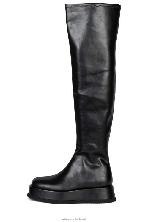 Jeffrey Campbell mulheres B0VBD751 preto botas joelho a coxa sintetizar