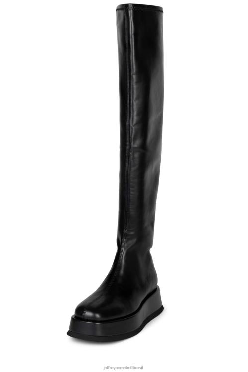 Jeffrey Campbell mulheres B0VBD751 preto botas joelho a coxa sintetizar
