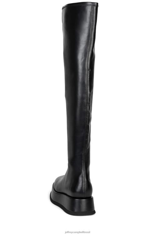 Jeffrey Campbell mulheres B0VBD751 preto botas joelho a coxa sintetizar
