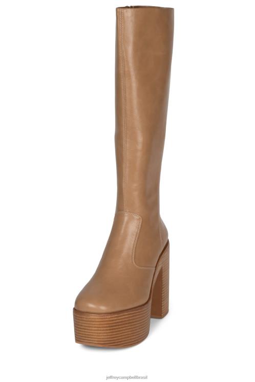 Jeffrey Campbell mulheres B0VBD760 pilha camel tan claro botas joelho a coxa chica