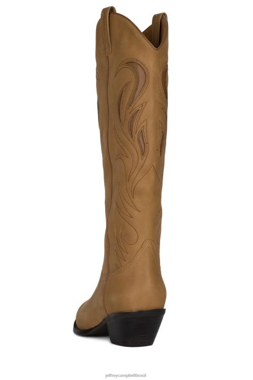Jeffrey Campbell mulheres B0VBD762 mostarda botas joelho a coxa o galinheiro