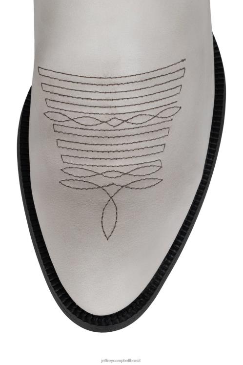 Jeffrey Campbell mulheres B0VBD763 taupe branco botas joelho a coxa o galinheiro