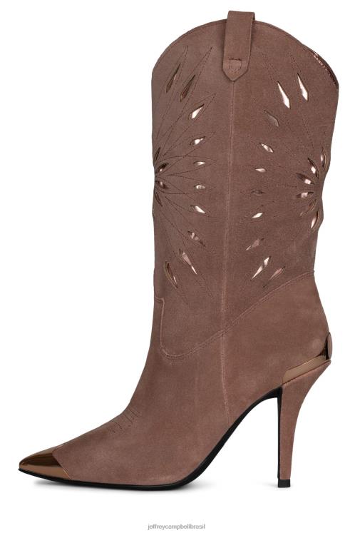 Jeffrey Campbell mulheres B0VBD770 camurça rosa empoeirada rosegold botas joelho a coxa passo-roble