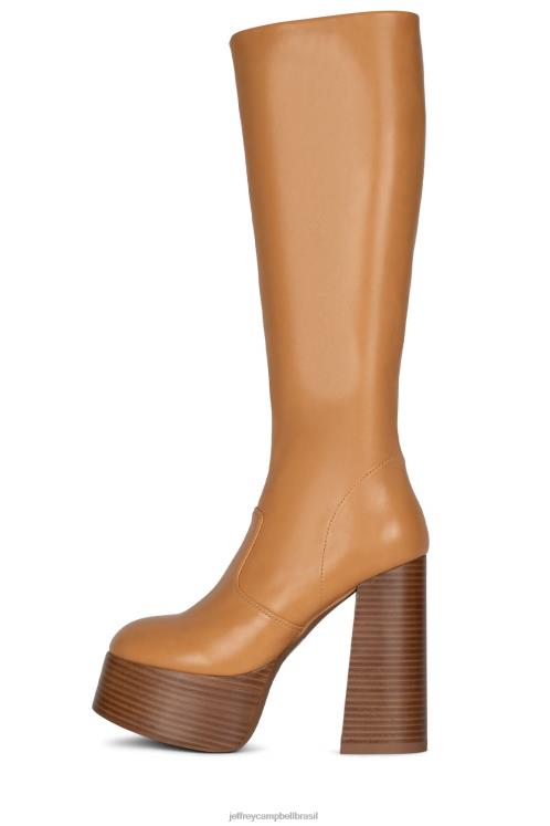 Jeffrey Campbell mulheres B0VBD774 natural botas joelho a coxa timewarp
