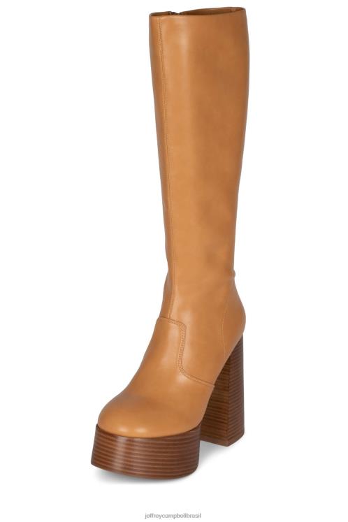Jeffrey Campbell mulheres B0VBD774 natural botas joelho a coxa timewarp