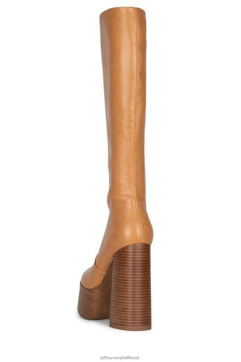 Jeffrey Campbell mulheres B0VBD774 natural botas joelho a coxa timewarp