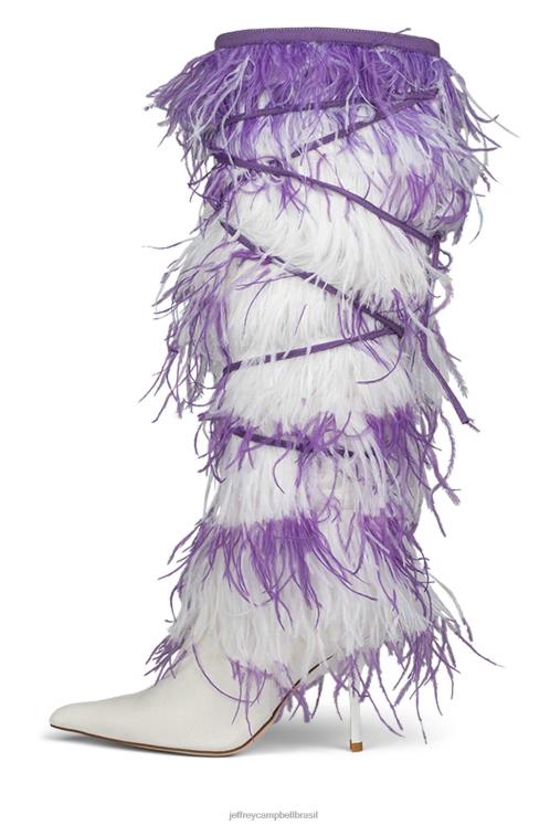 Jeffrey Campbell mulheres B0VBD791 lilás branco botas joelho a coxa sacuda-te