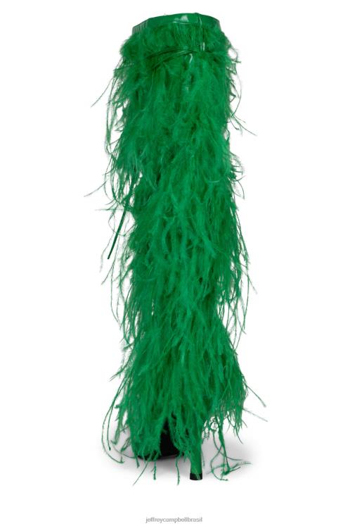 Jeffrey Campbell mulheres B0VBD792 combinação de patente verde botas joelho a coxa sacuda-te