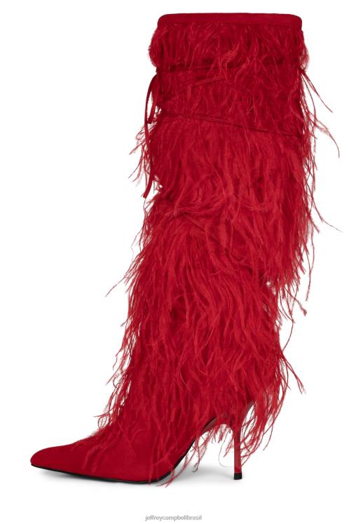 Jeffrey Campbell mulheres B0VBD793 vermelho botas joelho a coxa sacuda-te