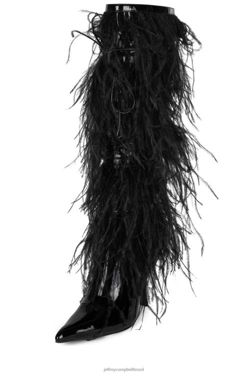 Jeffrey Campbell mulheres B0VBD794 patente preta multi botas joelho a coxa sacuda-te