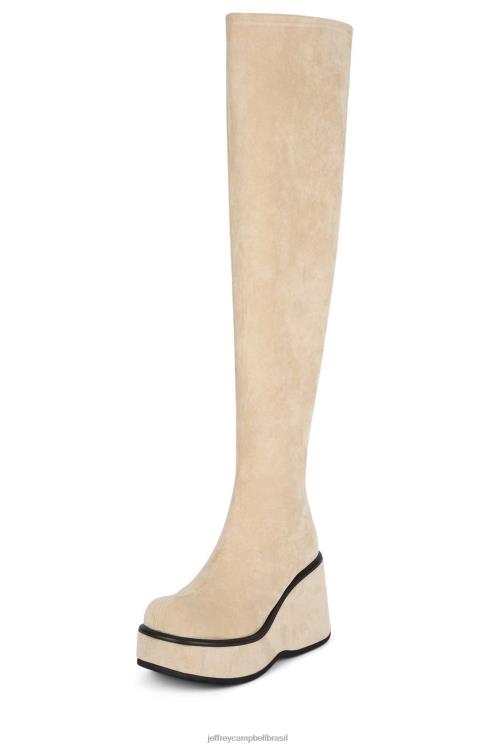 Jeffrey Campbell mulheres B0VBD795 camurça taupe botas joelho a coxa milênio-k
