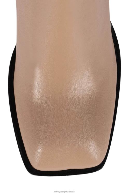 Jeffrey Campbell mulheres B0VBD808 bege botas joelho a coxa delfim