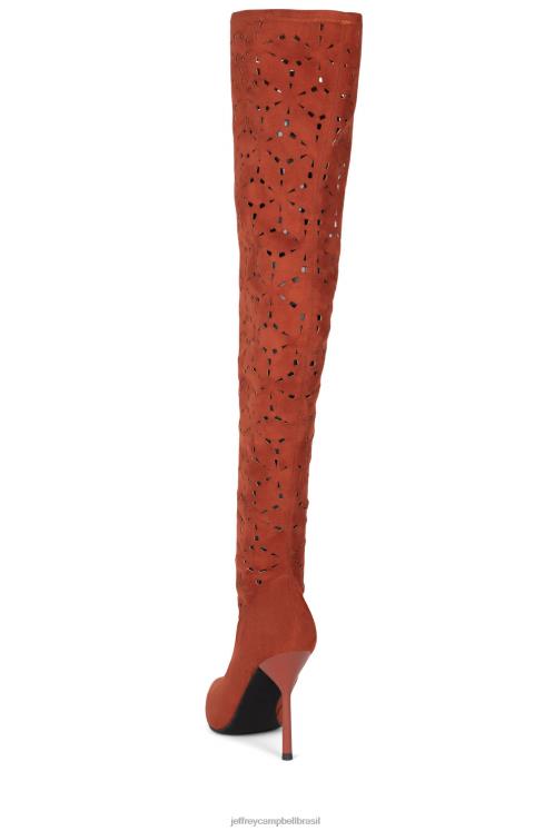 Jeffrey Campbell mulheres B0VBD818 camurça enferrujada botas joelho a coxa adonia