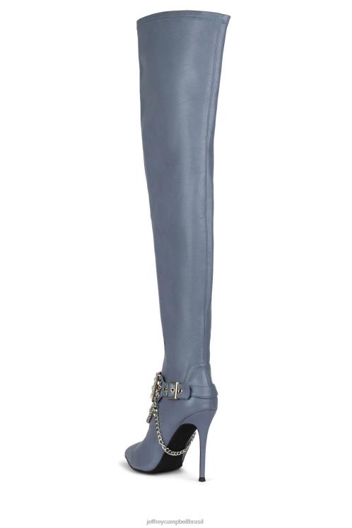 Jeffrey Campbell mulheres B0VBD830 azul empoeirado botas joelho a coxa arsênico-c2