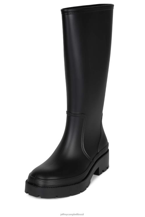 Jeffrey Campbell mulheres B0VBD833 preto fosco botas joelho a coxa chuva torrencial