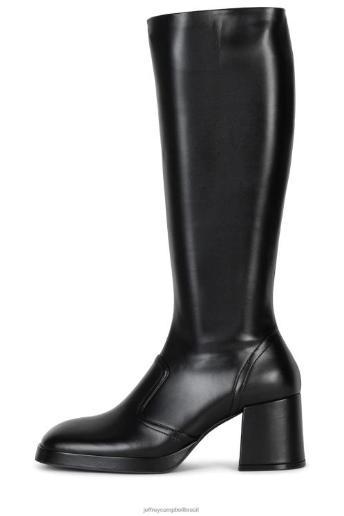 Jeffrey Campbell mulheres B0VBD842 preto botas joelho a coxa feudo