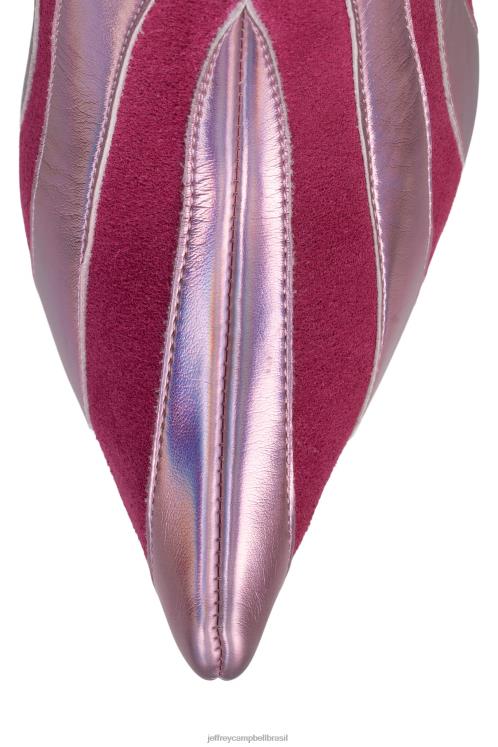 Jeffrey Campbell mulheres B0VBD849 camurça fúcsia fúcsia multi botas joelho a coxa indomável