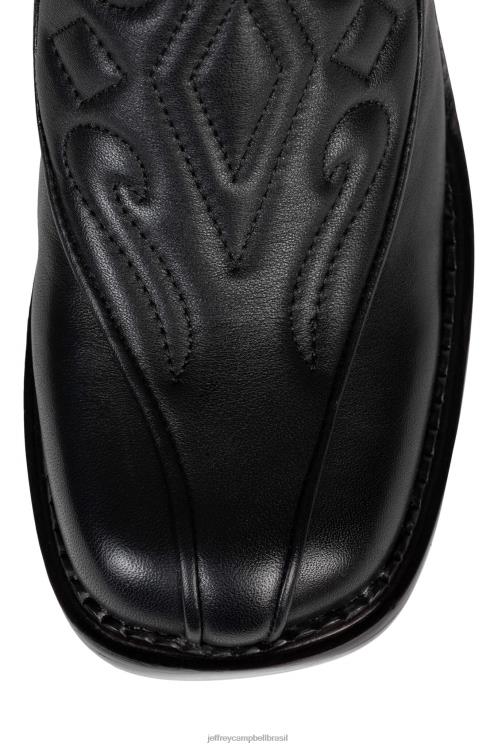 Jeffrey Campbell mulheres B0VBD859 pilha de esmalte marrom preto botas joelho a coxa deadwrng-h