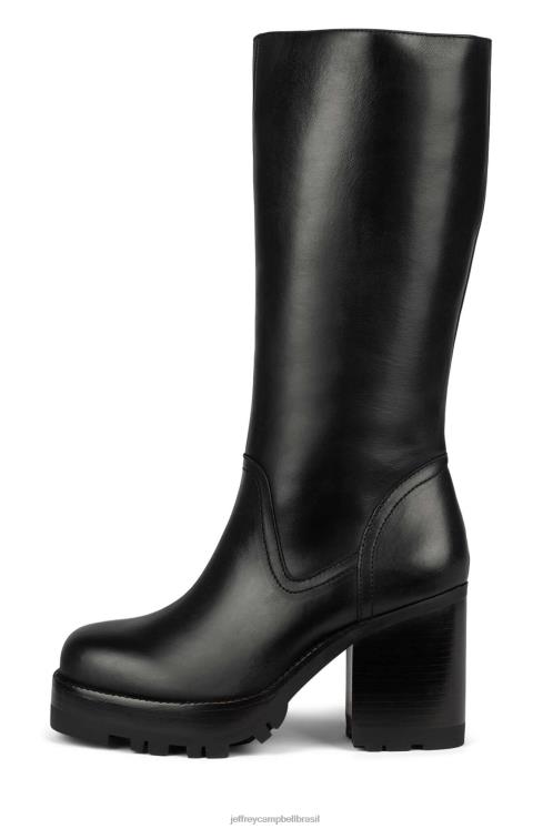 Jeffrey Campbell mulheres B0VBD868 preto botas joelho a coxa abundante