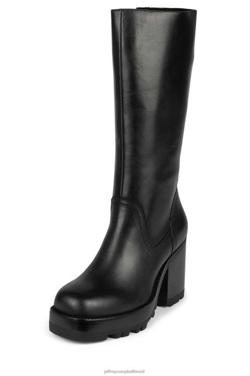 Jeffrey Campbell mulheres B0VBD868 preto botas joelho a coxa abundante
