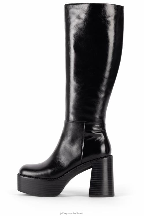 Jeffrey Campbell mulheres B0VBD874 preto botas joelho a coxa a banda
