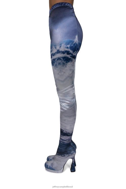 Jeffrey Campbell mulheres B0VBD886 ondas azuis botas joelho a coxa pantalones