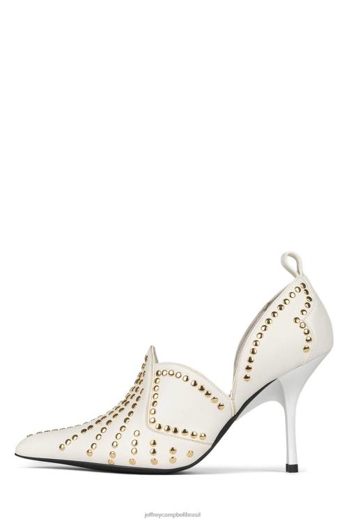 Jeffrey Campbell mulheres B0VBD905 ouro Branco botas ocidentais lantejoulas