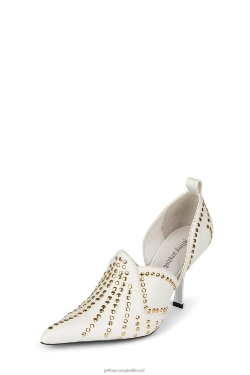 Jeffrey Campbell mulheres B0VBD905 ouro Branco botas ocidentais lantejoulas