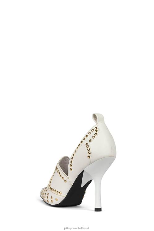 Jeffrey Campbell mulheres B0VBD905 ouro Branco botas ocidentais lantejoulas
