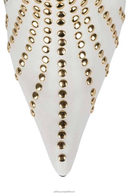 Jeffrey Campbell mulheres B0VBD905 ouro Branco botas ocidentais lantejoulas