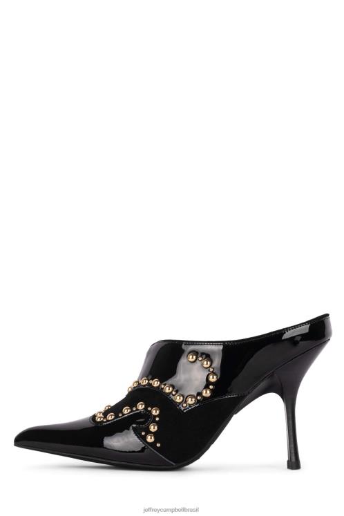 Jeffrey Campbell mulheres B0VBD906 combinação preta botas ocidentais andar neles