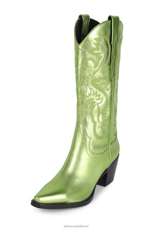 Jeffrey Campbell mulheres B0VBD907 verde metálico botas ocidentais adaga