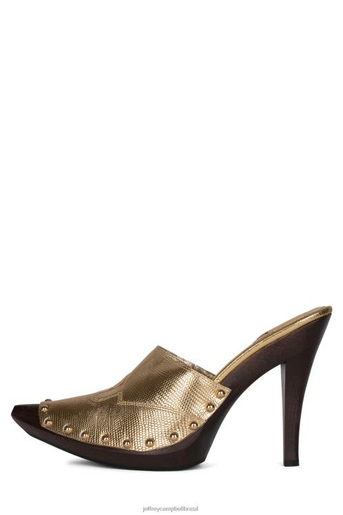 Jeffrey Campbell mulheres B0VBD908 lagarto dourado botas ocidentais jayde