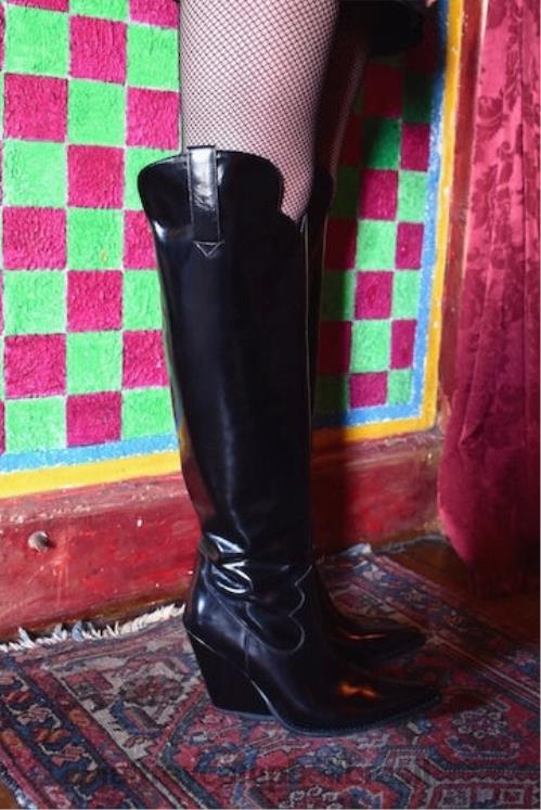 Jeffrey Campbell mulheres B0VBD916 preto botas ocidentais amiga