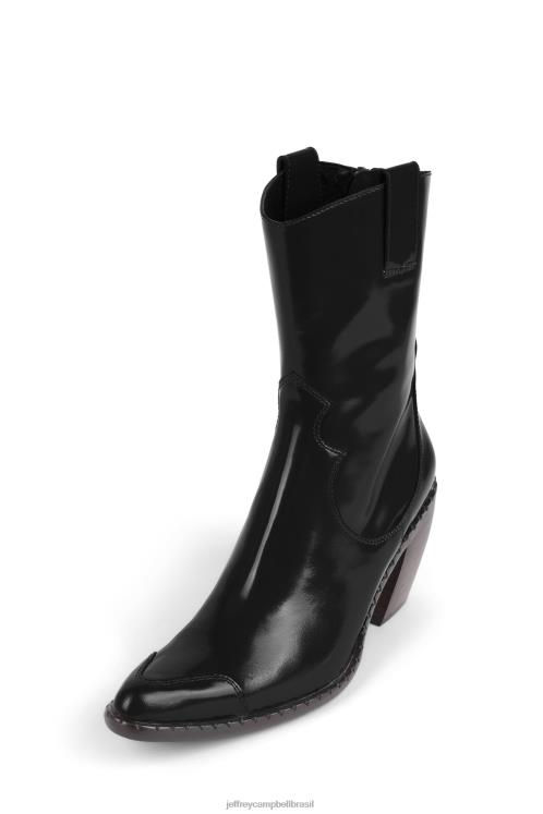 Jeffrey Campbell mulheres B0VBD917 caixa preta botas ocidentais xoro