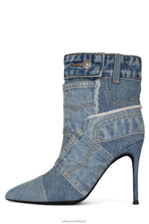 Jeffrey Campbell mulheres B0VBD296 jeans azul multi botas de tornozelo denimous