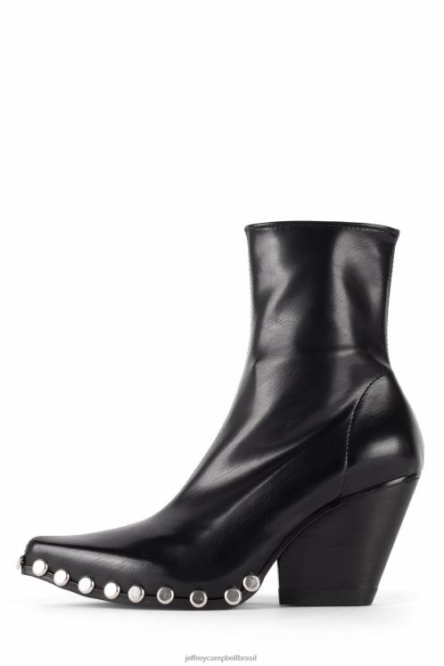 Jeffrey Campbell mulheres B0VBD297 prata negra botas de tornozelo Walton-st