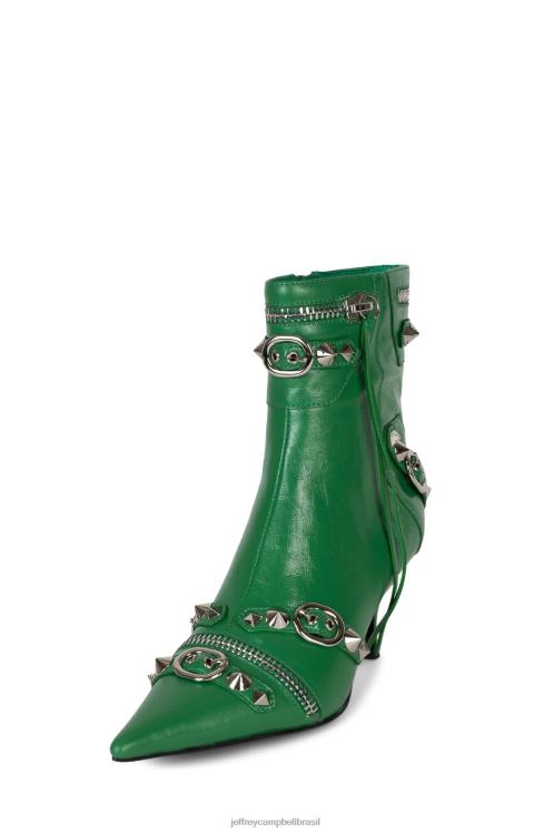 Jeffrey Campbell mulheres B0VBD308 prata verde botas de tornozelo rock alternativo