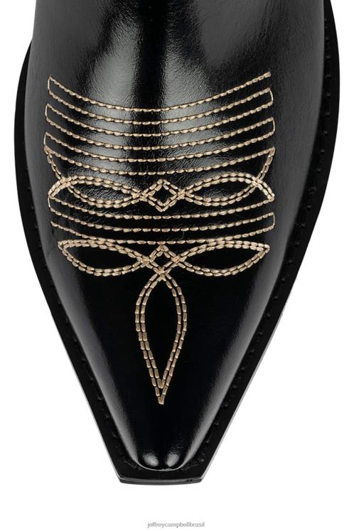 Jeffrey Campbell mulheres B0VBD316 preto botas de tornozelo teia de aranha