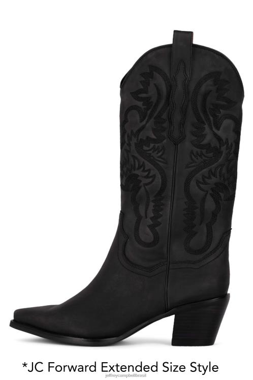 Jeffrey Campbell mulheres B0VBD331 preto lavado botas de tornozelo amarelo