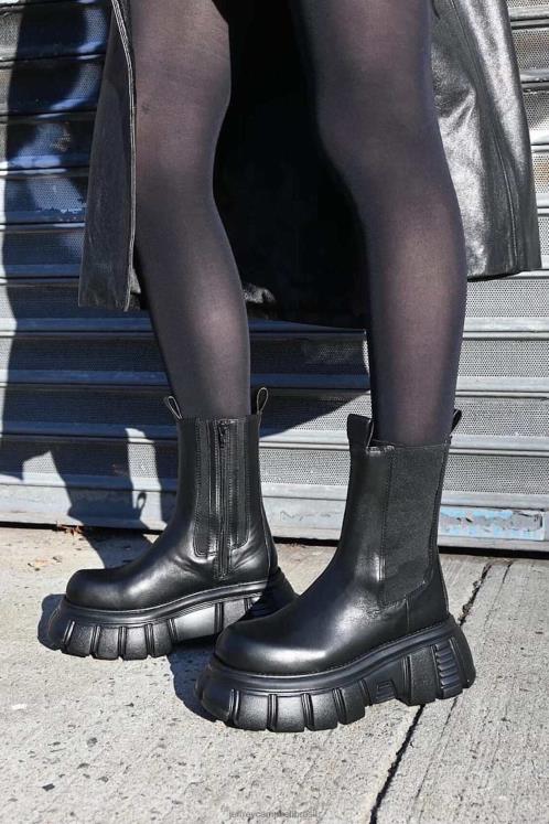 Jeffrey Campbell mulheres B0VBD332 caixa preta botas de tornozelo pisado