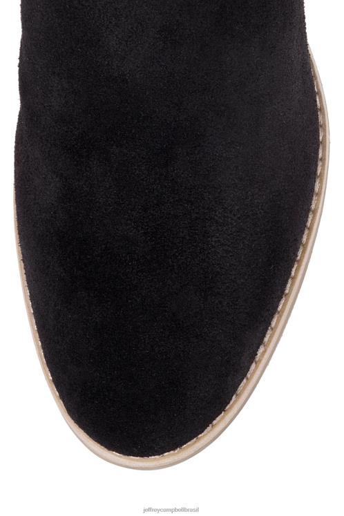 Jeffrey Campbell mulheres B0VBD336 camurça oleada preta botas de tornozelo rosalee