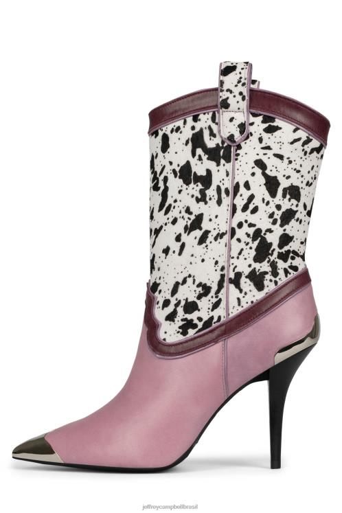 Jeffrey Campbell mulheres B0VBD348 roxo cb branco cabelo preto botas de tornozelo el-paso-f